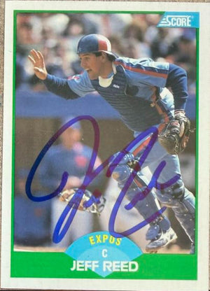 Jeff Reed Signed 1989 Score Baseball Card - Montreal Expos #99