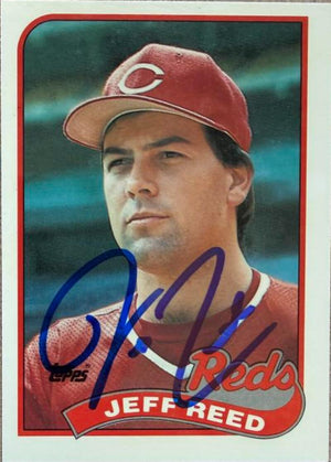 Jeff Reed Signed 1989 Topps TIFFANY Baseball Card - Cincinnati Reds #626