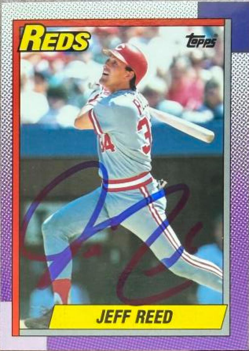 Jeff Reed Signed 1990 Topps TIFFANY Baseball Card - Cincinnati Reds #772