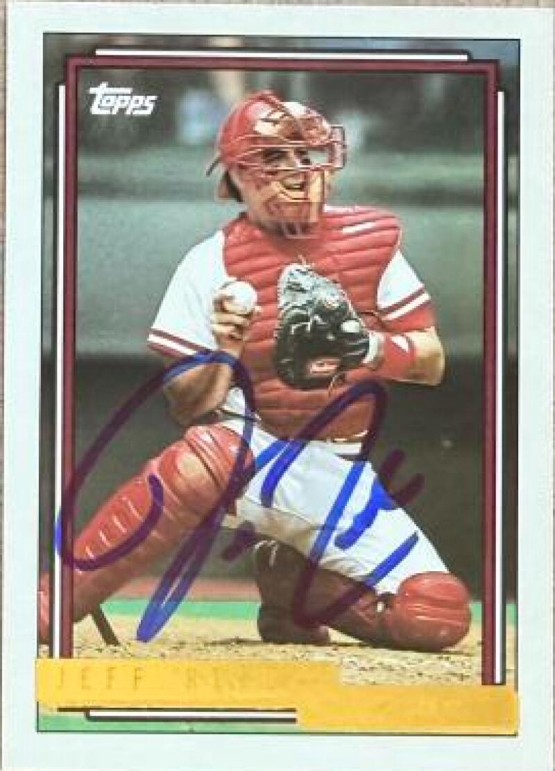 Jeff Reed Signed 1992 Topps Gold Baseball Card - Cincinnati Reds #91