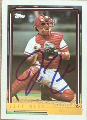 Jeff Reed Signed 1992 Topps Gold Winner Baseball Card - Cincinnati Reds #91