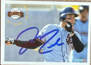 Jeff Reed Signed 1994 Fleer Baseball Card - San Francisco Giants #698