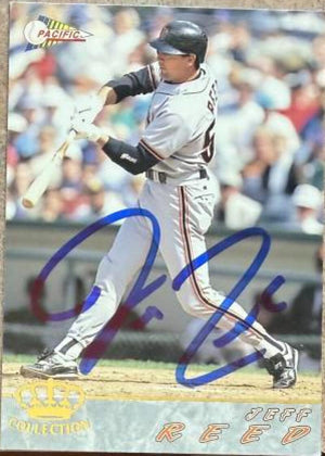 Jeff Reed Signed 1994 Pacific Baseball Card - San Francisco Giants #552