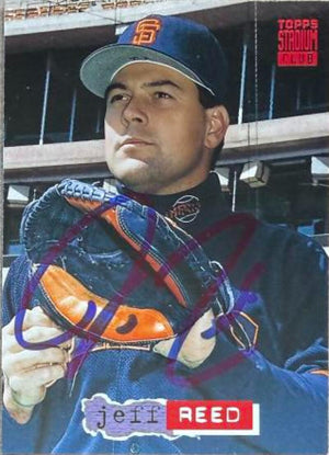 Jeff Reed Signed 1994 Stadium Club Baseball Card - San Francisco Giants #504