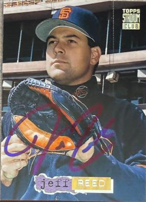 Jeff Reed Signed 1994 Stadium Club Golden Rainbow Baseball Card - San Francisco Giants #504