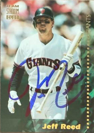 Jeff Reed Signed 1994 Stadium Club Team Baseball Card - San Francisco Giants #17