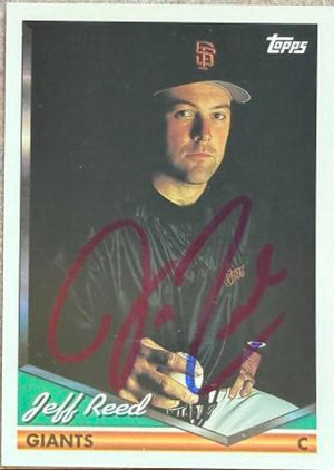 Jeff Reed Signed 1994 Topps Baseball Card - San Francisco Giants #291