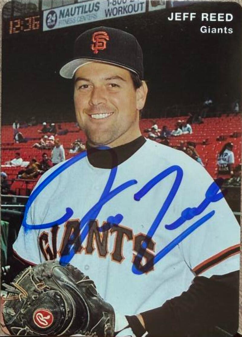 Jeff Reed Signed 1995 Mother's Cookies Baseball Card - San Francisco Giants #21