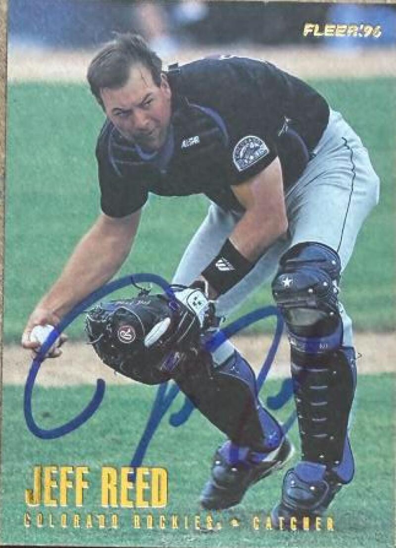 Jeff Reed Signed 1996 Fleer Update Baseball Card - Colorado Rockies #U130