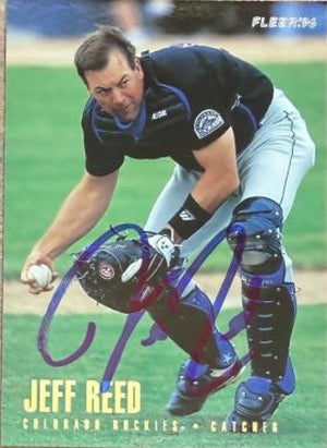 Jeff Reed Signed 1996 Fleer Update Tiffany Baseball Card - Colorado Rockies #U130