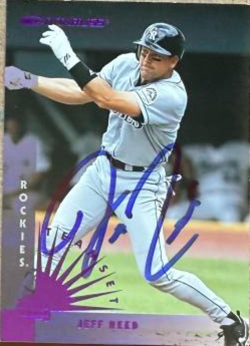 Jeff Reed Signed 1997 Donruss Team Sets Baseball Card - Colorado Rockies #103