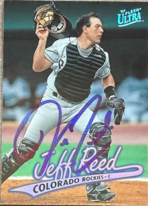 Jeff Reed Signed 1997 Fleer Ultra Baseball Card - Colorado Rockies #188