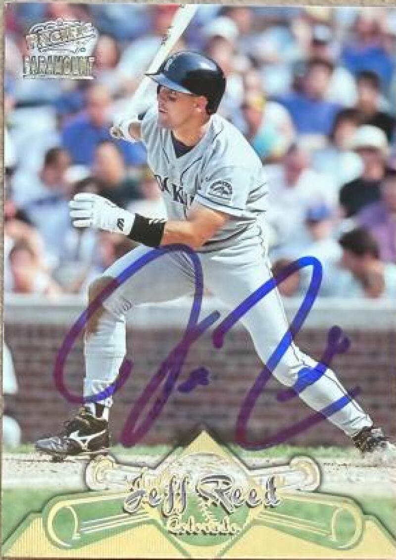 Jeff Reed Signed 1998 Pacific Paramount Baseball Card - Colorado Rockies #156