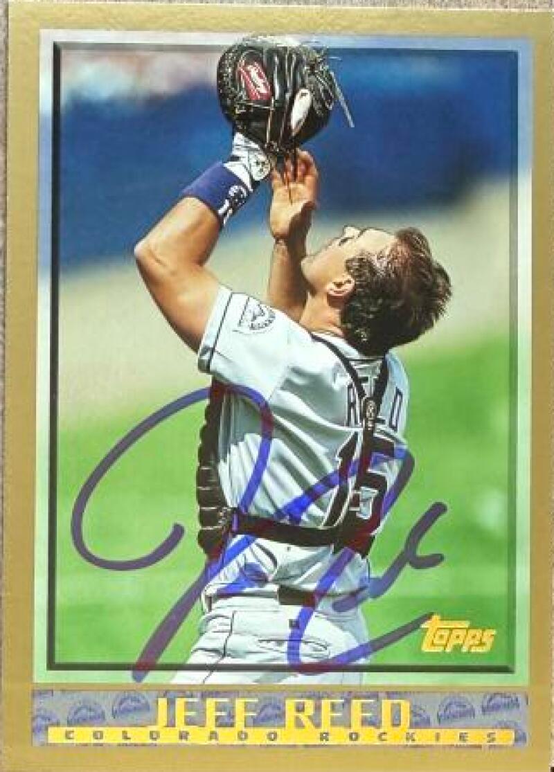 Jeff Reed Signed 1998 Topps Baseball Card - Colorado Rockies #199