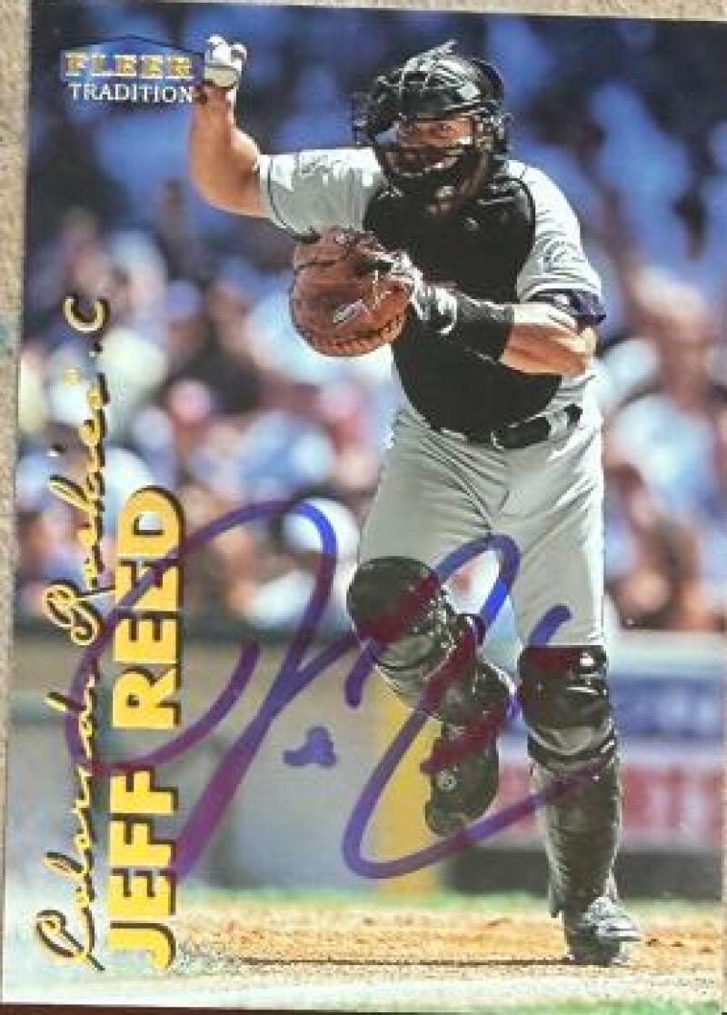 Jeff Reed Signed 1999 Fleer Tradition Baseball Card - Colorado Rockies #552
