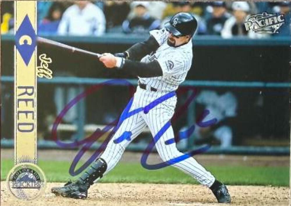 Jeff Reed Signed 1999 Pacific Baseball Card - Colorado Rockies #152
