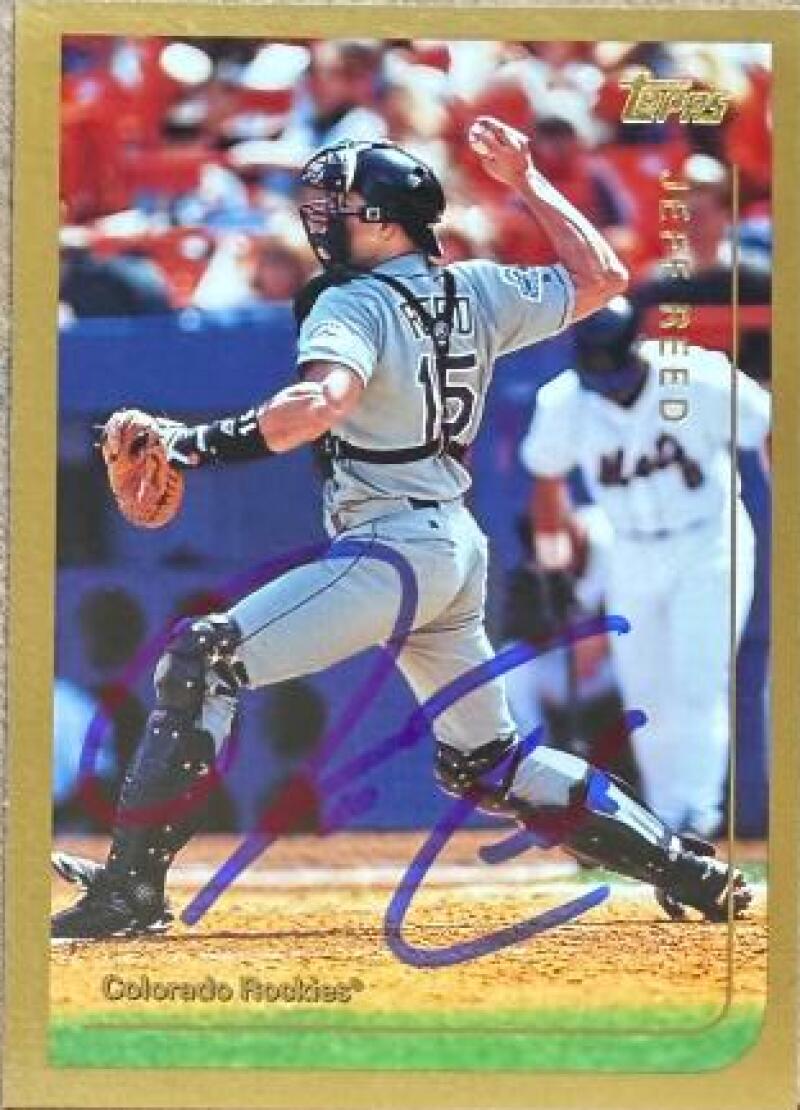 Jeff Reed Signed 1999 Topps Baseball Card - Colorado Rockies #144