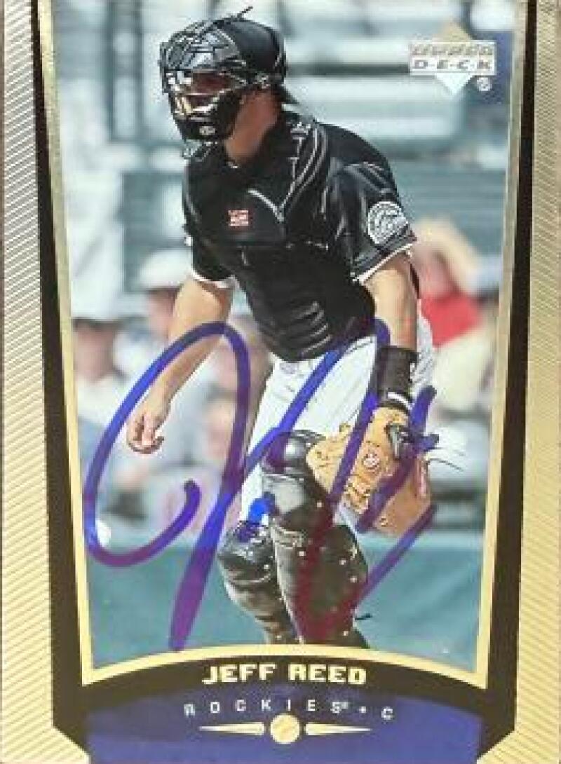 Jeff Reed Signed 1999 Upper Deck Baseball Card - Colorado Rockies #366