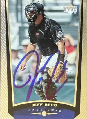 Jeff Reed Signed 1999 Upper Deck Baseball Card - Colorado Rockies #366