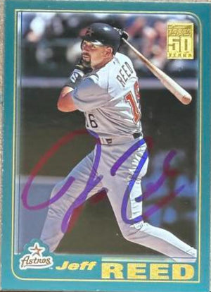 Jeff Reed Signed 2001 Topps Baseball Card - Houston Astros #548