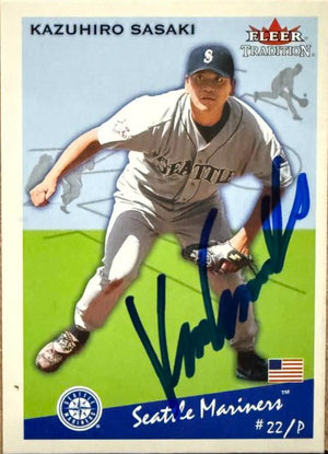 Kazuhiro Sasaki Signed 2002 Fleer Tradition Baseball Card - Seattle Mariners Jsa Auth #345