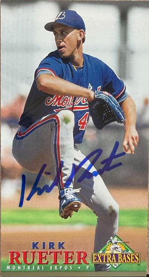 Kirk Rueter Signed 1994 Fleer Extra Bases Baseball Card - Montreal Expos #311