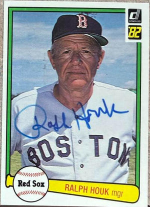 Ralph Houk Signed 1982 Donruss Baseball Card - Boston Red Sox #282
