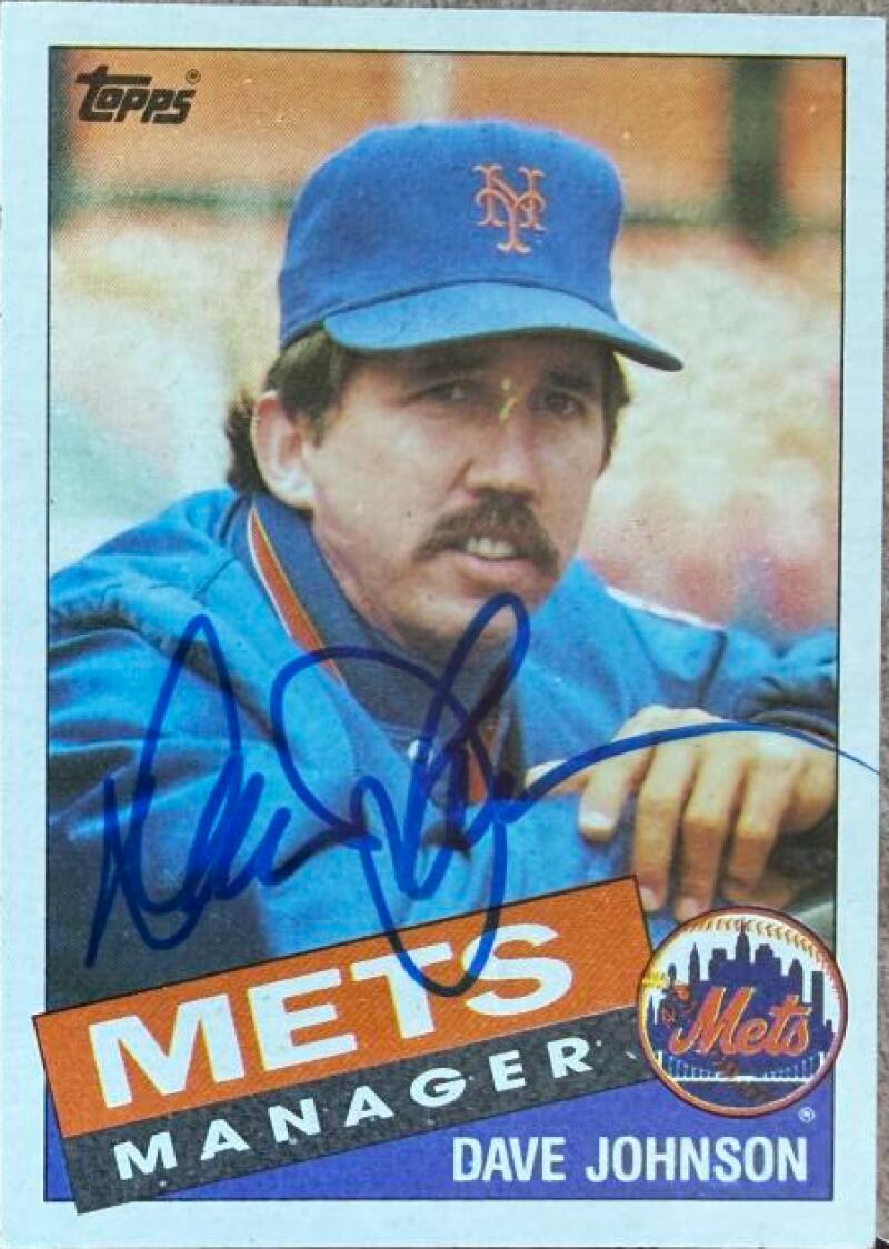 Davey Johnson Signed 1985 Topps Baseball Card - New York Mets #492