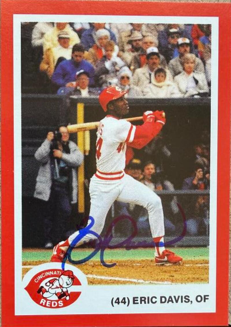 Eric Davis Signed 1987 Kahn's Cincinnati Reds Baseball Card - #NNO