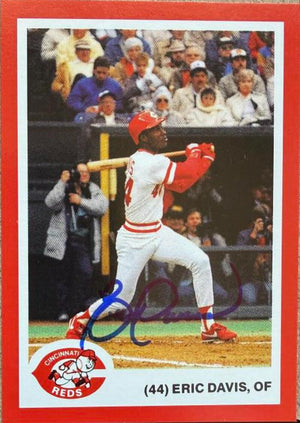 Eric Davis Signed 1987 Kahn's Cincinnati Reds Baseball Card - #NNO