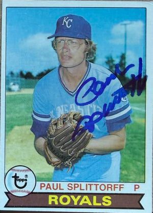 Paul Splittorff Signed 1979 Topps Baseball Card - Kansas City Royals #183
