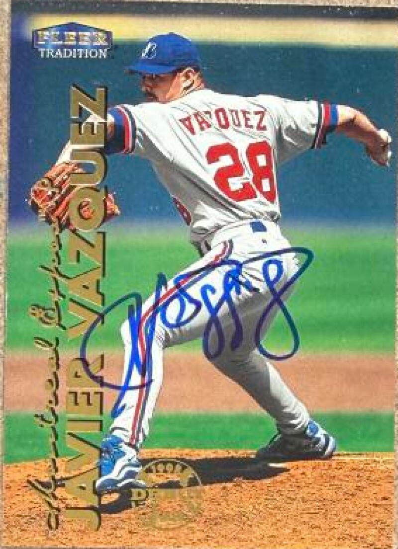 Javier Vazquez Signed 1999 Fleer Tradition Baseball Card - Montreal Expos #532