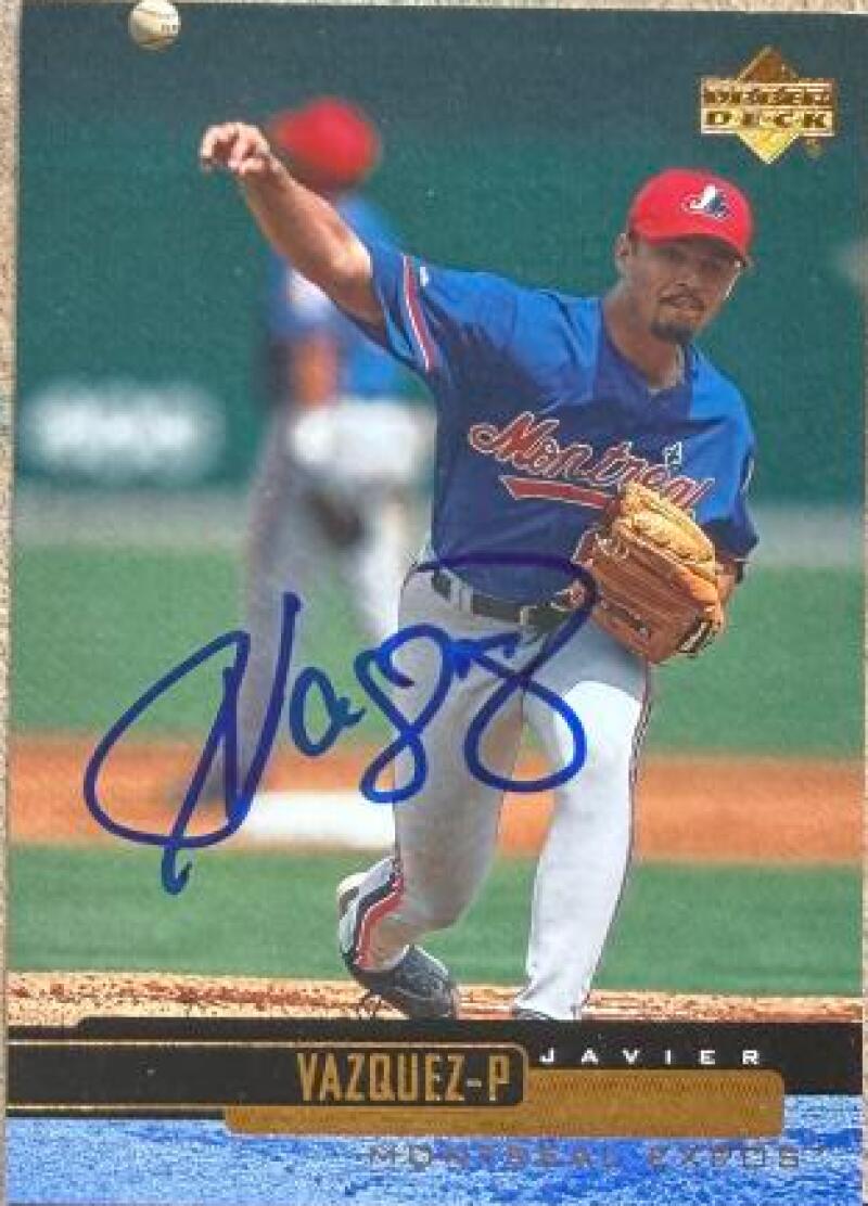 Javier Vazquez Signed 2000 Upper Deck Baseball Card - Montreal Expos #432