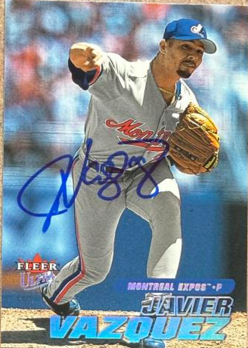 Javier Vazquez Signed 2001 Fleer Ultra Baseball Card - Montreal Expos #135