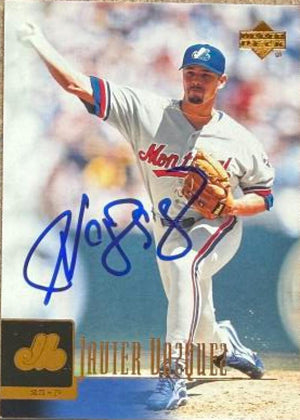Javier Vazquez Signed 2001 Upper Deck Baseball Card - Montreal Expos #187