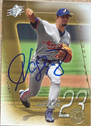 Javier Vazquez Signed 2001 SPx Update Baseball Card - Montreal Expos #172