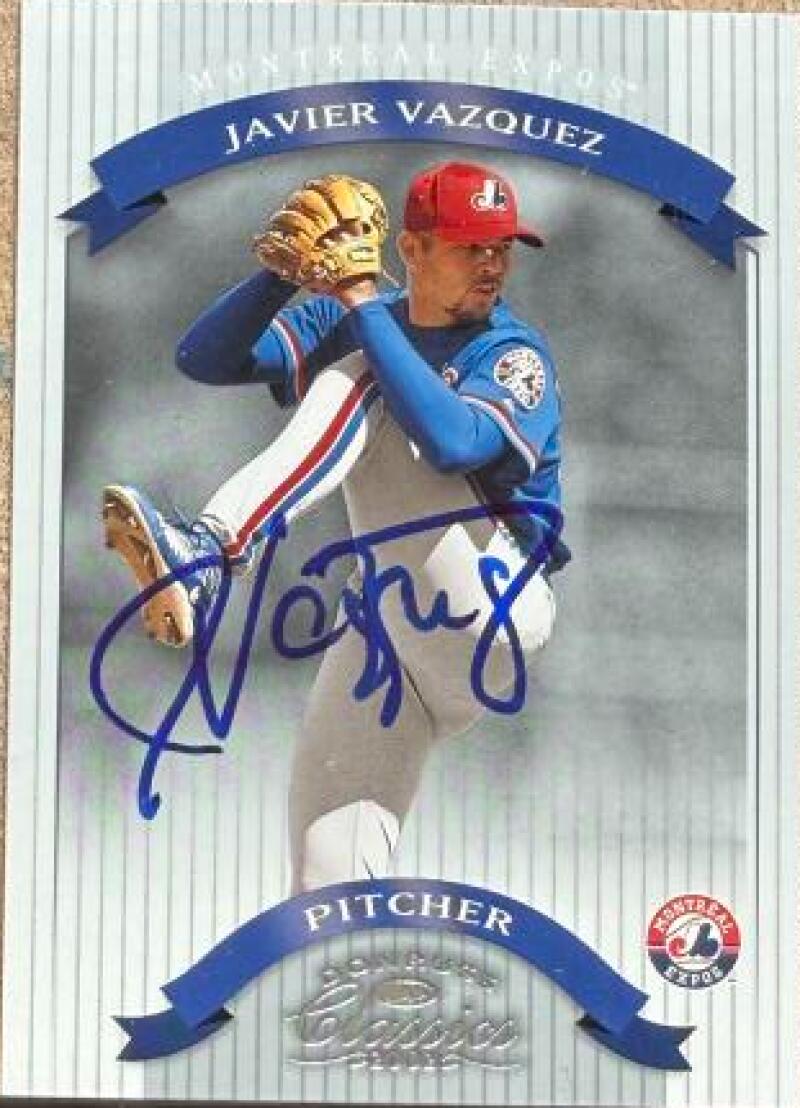 Javier Vazquez Signed 2002 Donruss Classics Baseball Card - Montreal Expos #52