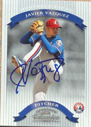 Javier Vazquez Signed 2002 Donruss Classics Baseball Card - Montreal Expos #52