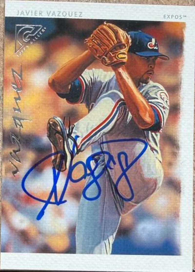 Javier Vazquez Signed 2003 Topps Gallery Baseball Card - Montreal Expos #120