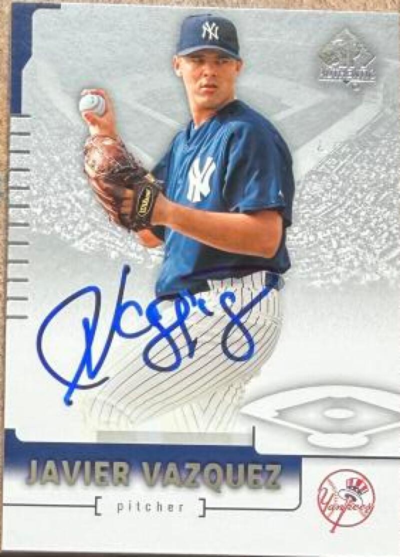 Javier Vazquez Signed 2004 SP Authentic Baseball Card - New York Yankees #43