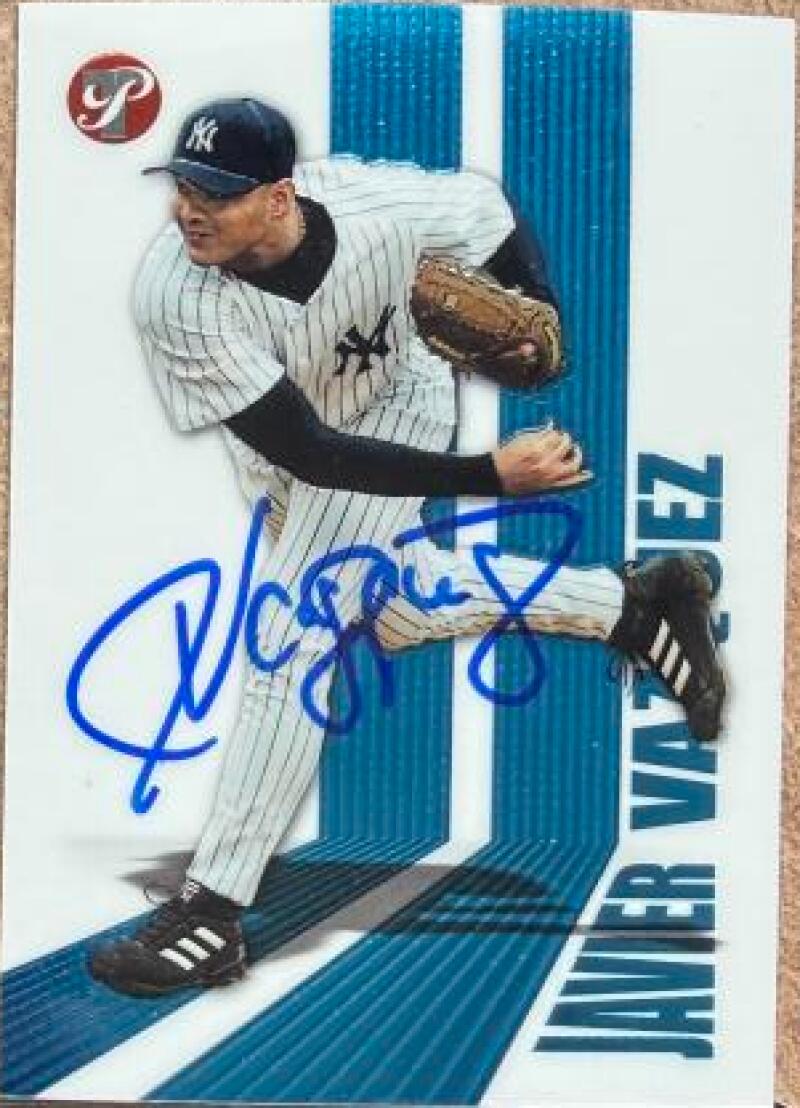 Javier Vazquez Signed 2004 Topps Pristine Baseball Card - New York Yankees #6