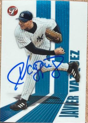 Javier Vazquez Signed 2004 Topps Pristine Baseball Card - New York Yankees #6