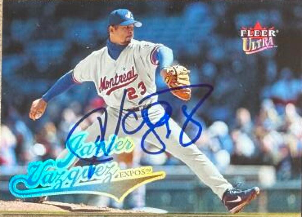 Javier Vazquez Signed 2004 Fleer Ultra Baseball Card - Montreal Expos #74