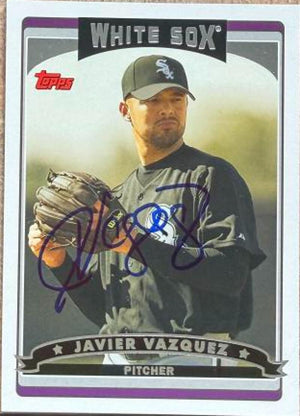 Javier Vazquez Signed 2006 Topps Baseball Card - Chicago White Sox #579