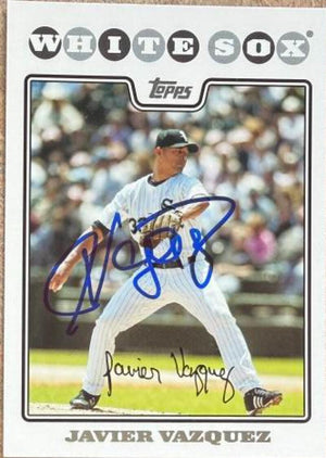 Javier Vazquez Signed 2008 Topps Baseball Card - Chicago White Sox #486
