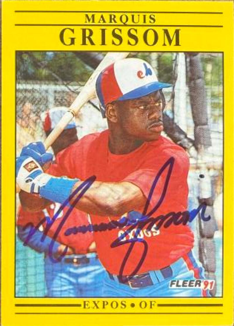 Marquis Grissom Signed 1991 Fleer Baseball Card - Montreal Expos #234
