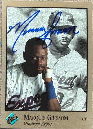 Marquis Grissom Signed 1992 Studio Baseball Card - Montreal Expos #55