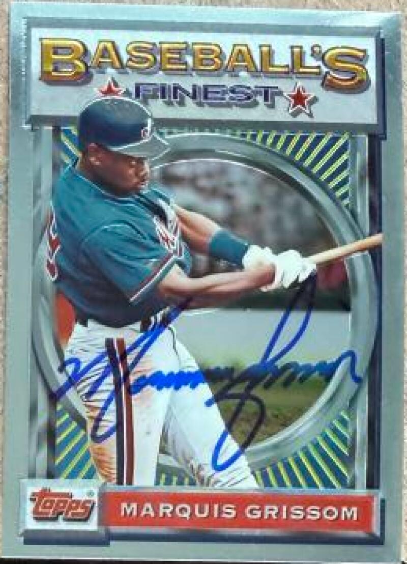Marquis Grissom Signed 1993 Topps Finest Baseball Card - Montreal Expos #40