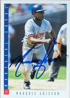 Marquis Grissom Signed 1993 Score Baseball Card - Montreal Expos #28