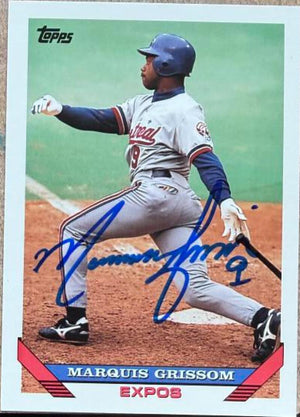 Marquis Grissom Signed 1993 Topps Baseball Card - Montreal Expos #15